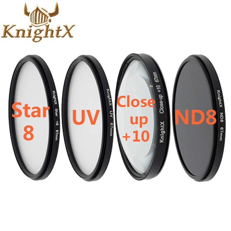 

KnightX 52mm 58MM 67MM Graduated Color ND CPL UV Lens Filter Kit for Nikon canon D5100 D3300 D5300 D5200 D3100 D3200 SLR Camera