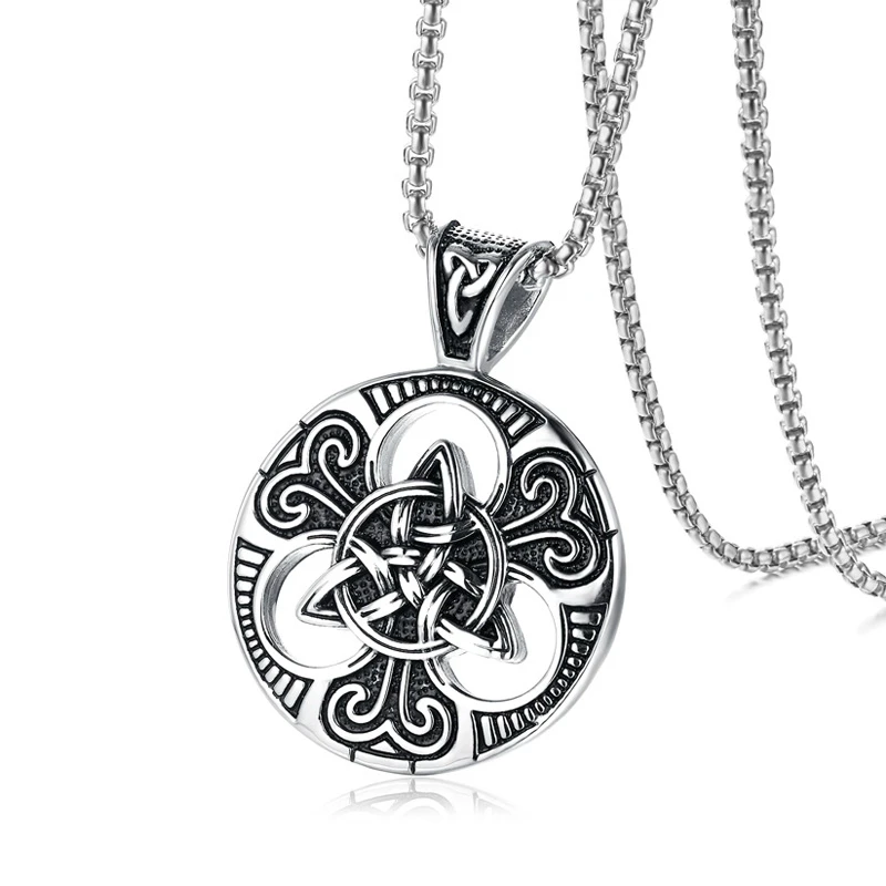 Vintage Gothic Cross Necklace Triskele Trinity Scottish Irish Triangle Knot Antique Punk Pendant | Украшения и аксессуары
