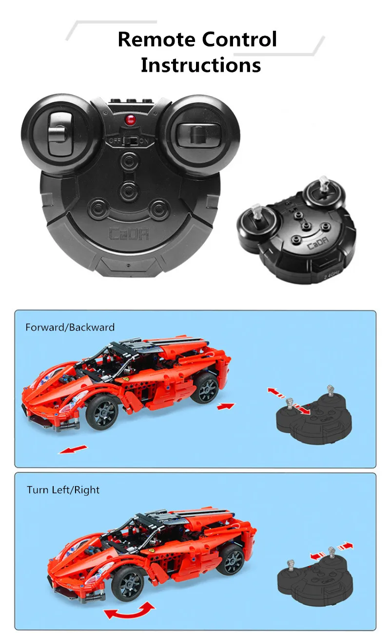 Обучающая игрушка C51009 дистанционное управление 2.4g строительный блок автомобиля USB зарядка сборка rc автомобиль игрушка ребенок лучший