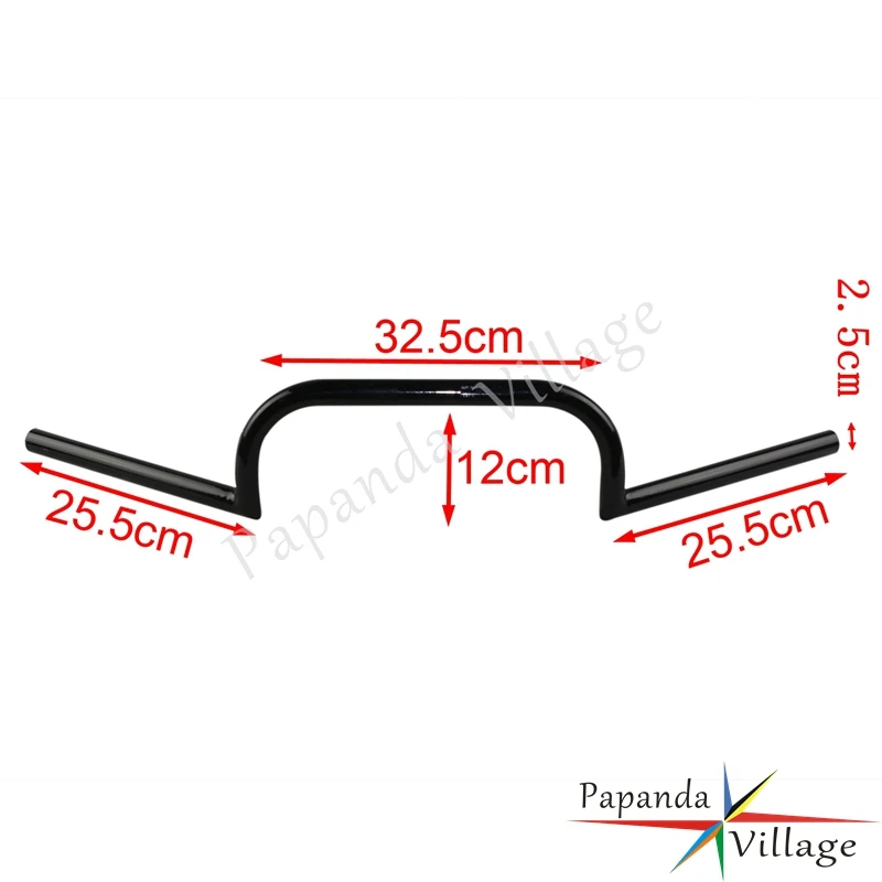 Papanda мотоцикл алюминиевая заготовка черный " 25 мм Ручка Бар Кафе рукоятки руля для Harley Sportster Bobber Chopper - Цвет: Black