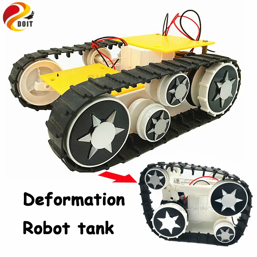 

Deformation Smart Tank Robot Crawler Caterpillar Vehicle Platform for Arduino SN1900 DIY Robot Project Graduation Design RC Kit