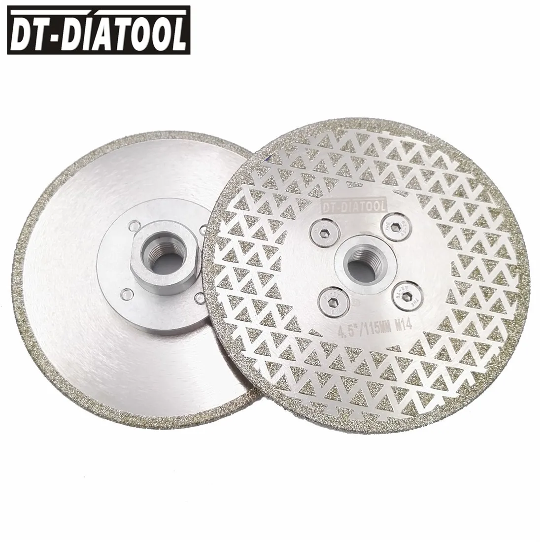 DT-DIATOOL 2 шт. Diameter115mm гальванические алмазные режущие шлифовальный диск пилы 4,5 дюймов M14 нить конкретный кладки