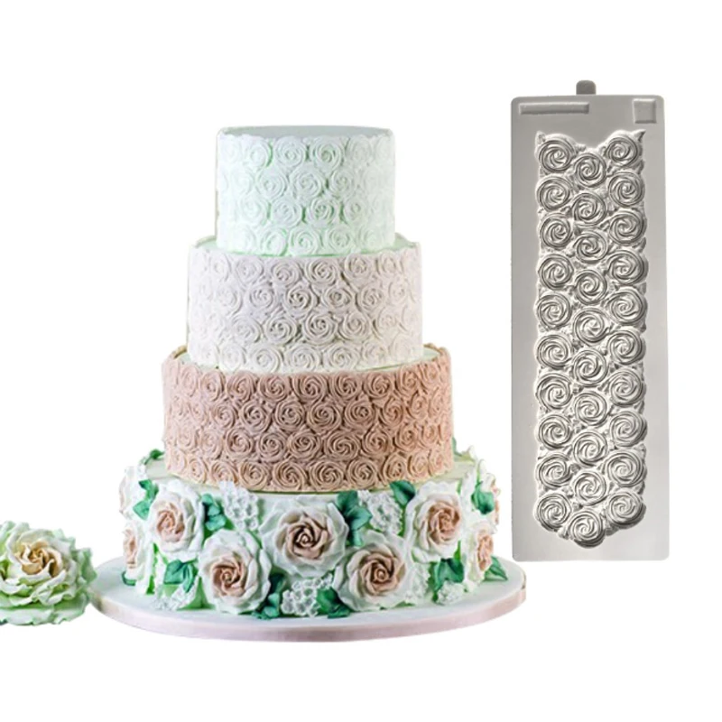 

New Rose Flower Lace Silicone Mold Fondant Mould Cake Decorating Tool Chocolate, Gumpastes Mold, Sugarcraft,Kitchen Gadgets