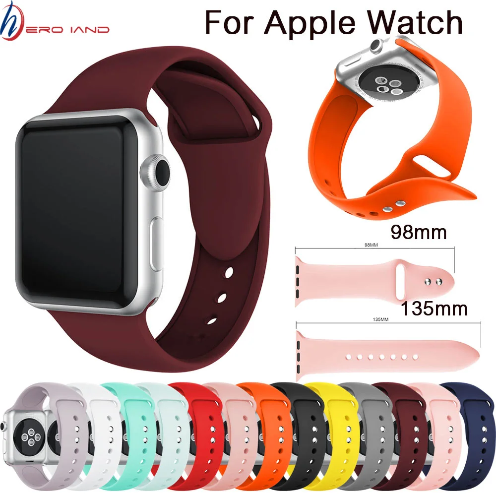 

Sport silicone strap for Apple watch 4 band 44mm 40mm iwatch band correa aple watch 42mm 38mm wrist bracelet watch accessories