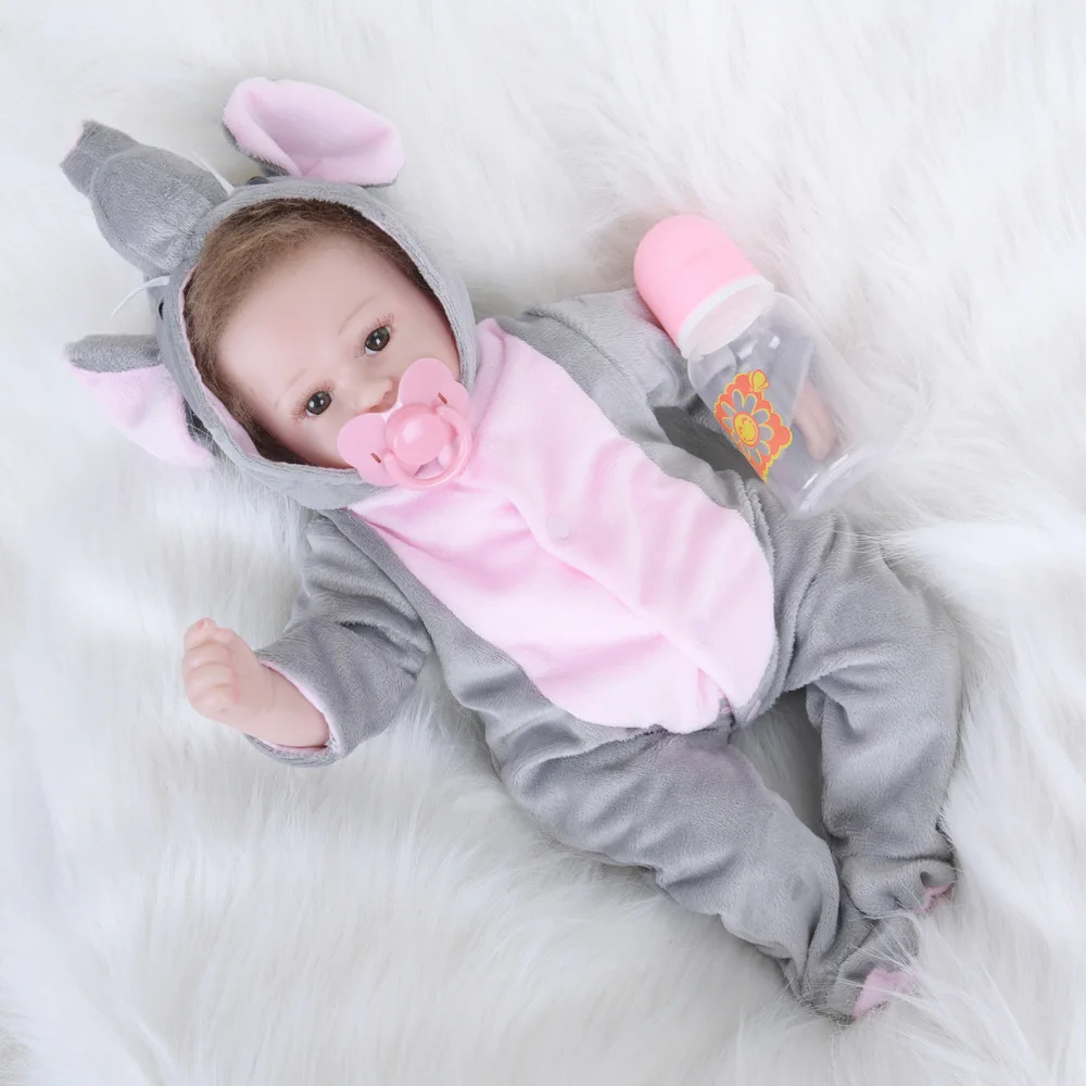 LEOOFU bebe Кукла реборн 17 дюймов девушка дети очаровательны игрушка подарок на Новый