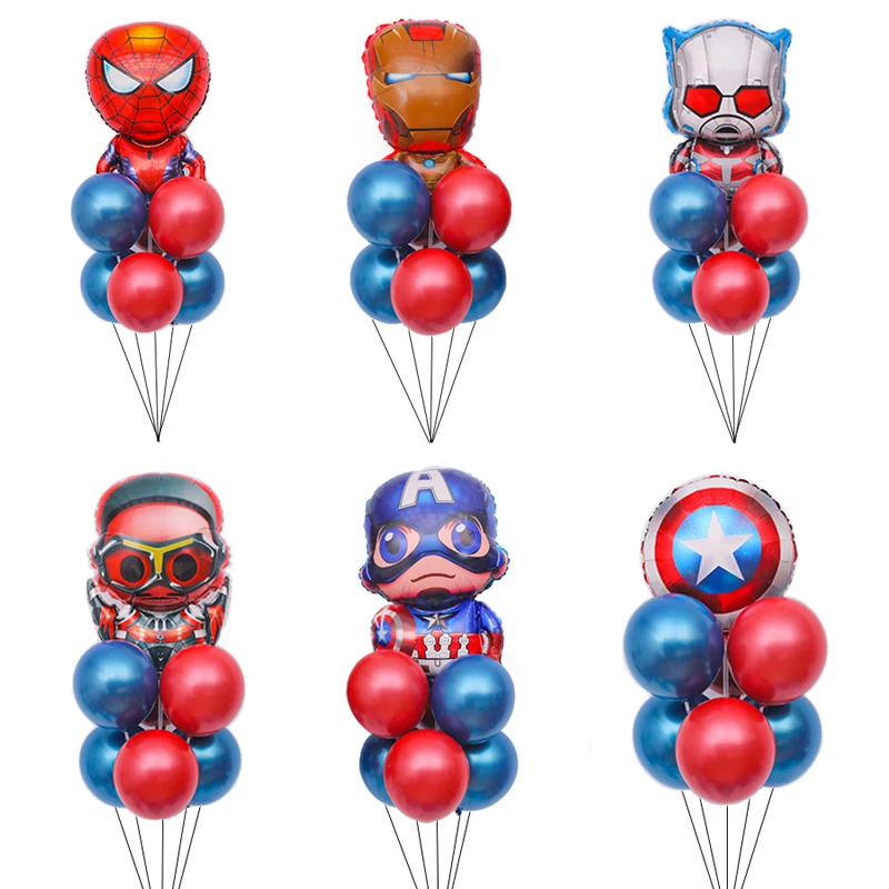 

6pcs Super Hero Fiol Balloons Birthday Party Decoration Kids New Year Decoration 2019 Spider Man Decoration Supplies Kid's Toy
