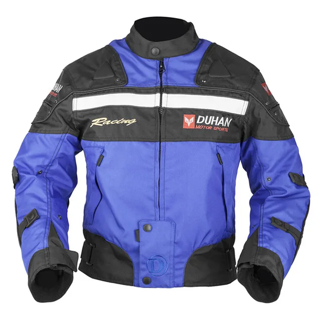 DUHAN куртка для мотокросса, гонок по бездорожью, мотоциклетная куртка, бронежилет, защитная мотоциклетная куртка, мотоциклетная ветрозащитная одежда - Цвет: Blue Jacket