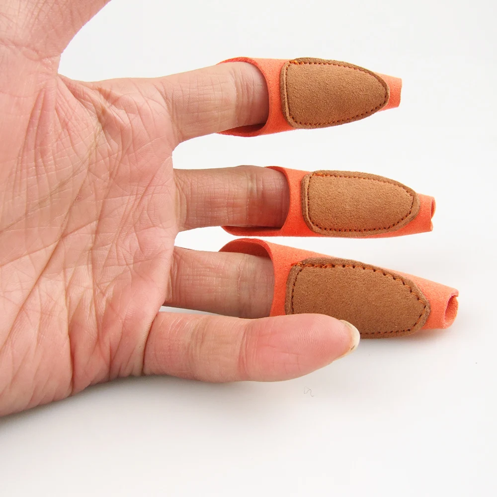 Brand Archery 3Fingers Guard Protective Brown Cowskin Finger Tab Glove