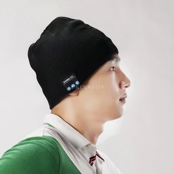 

200Pcs/Lot Bluetooth Music Soft Beanie Hat with Stereo Headphone Headset Speaker Wireless