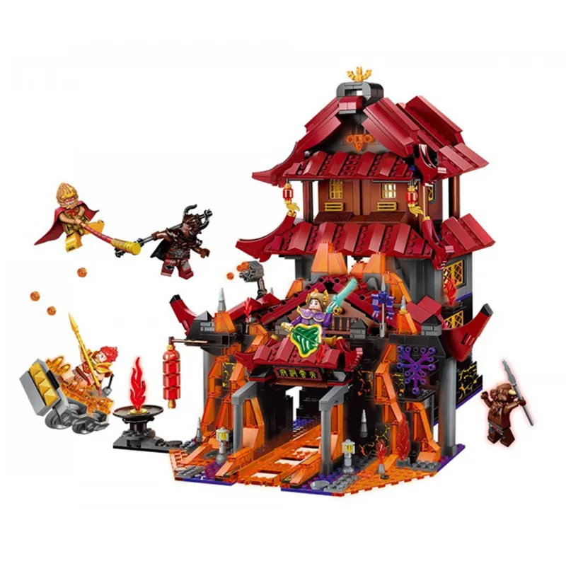 

Enlighten Journey West Sun Wukong Temple of Resurrection Fighting Weapon Fight Building Blocks Educationa Toys for Children Gift