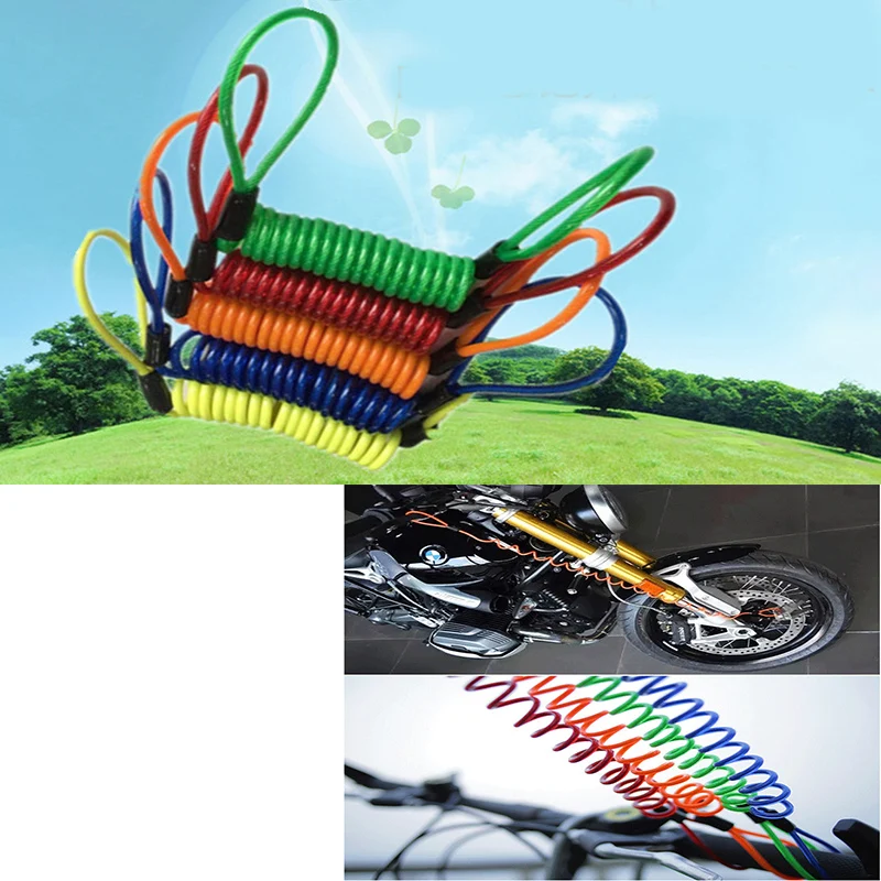 Steel Wire Cable Lock With 2 Keys For Motorbikes Bikes Anti-Theft Security