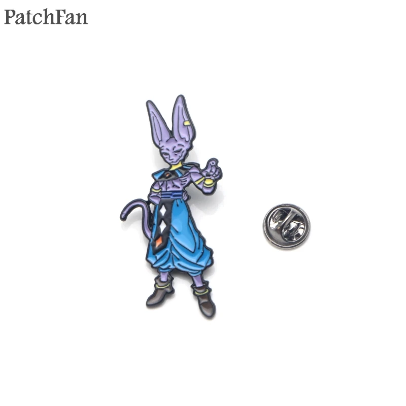 Patchfan Жемчуг дракона Beerus Кот цинк галстук мультфильм булавки рюкзак одежда броши для мужчин и женщин шляпа Декоративные значки медали A1379