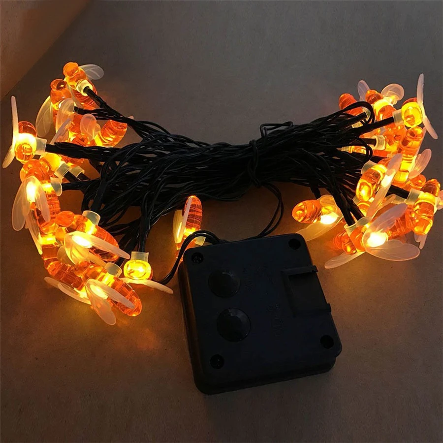 Hi-Lumix-Bee-Solar-led-String-light-5M-20Led-Waterproof-outdoor-garden-Decorative-Christmas-Fairy-lighting