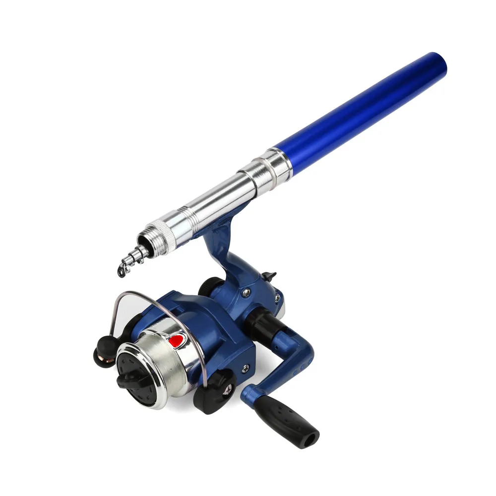 

Mini Portable Pocket Fish Pen Shape Aluminum Alloy Fishing Rod Pole Reel