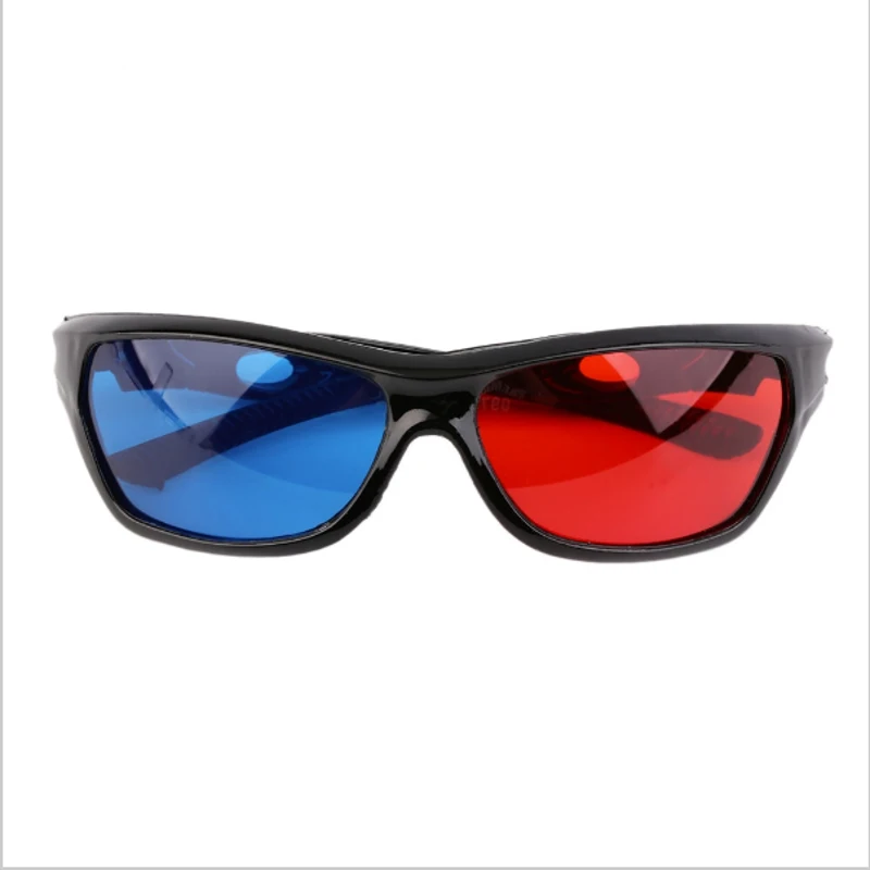 2018 Black Frame Universal 3D Plastic glasses/Oculos/Red Blue Cyan 3D glass Anaglyph 3D Movie Game DVD vision/cinema Wholesale