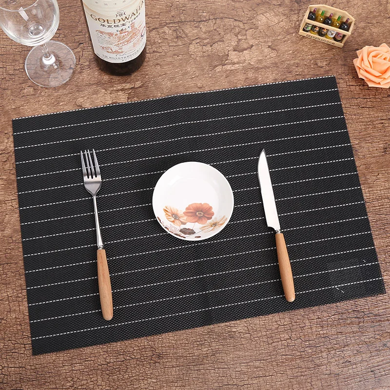  4pcs Tableware Pad Dining Table Mat Heat Insulation Non-Slip Simple Placemats Disc White Pads Bowl 