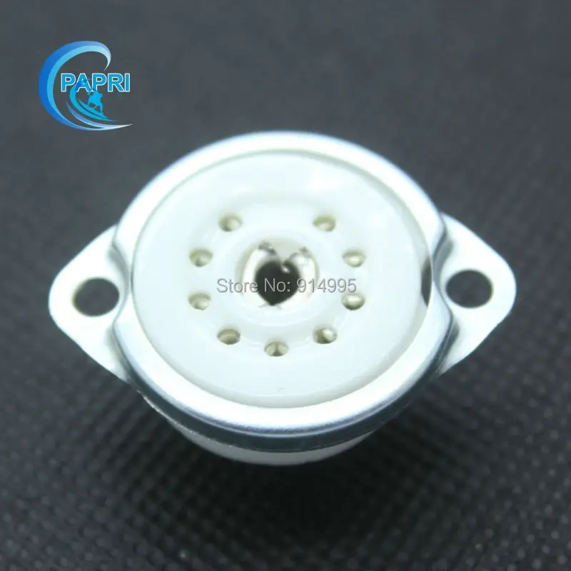 

Free Shipping 10PCS GZC9-F B9A New 9Pin Silver Plated Tube Sockets Ceramic Base Suitable For 12ax7/12au7/12AT7