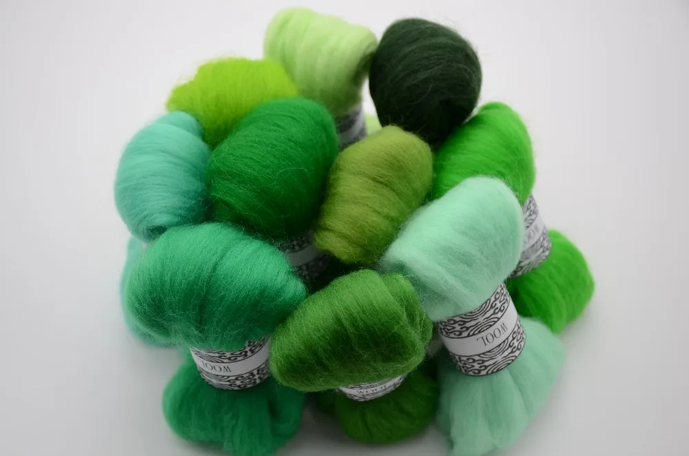 DIY Needle felt 66s wool felt poke fun soft feeling Wool Tops Roving DIY Spin 