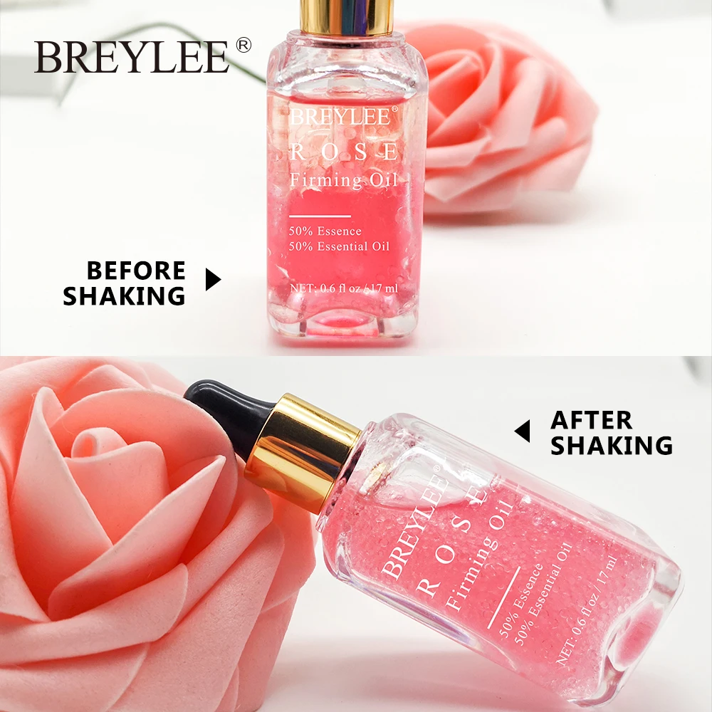 BREYLEE Rose укрепляющие эфирные масла, Антивозрастная лифтинг сыворотка для лица, увлажняющая эссенция, уход за кожей лица, удаление морщин, отбеливание