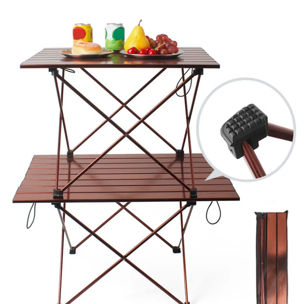 

Camping Beach Table Stainless Steel Table Top Portable Folding Table