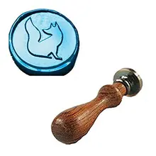 Винтаж лиса пользовательские изображение логотипа свадебные приглашения Воск уплотнительное штамп палисандр ручки комплект