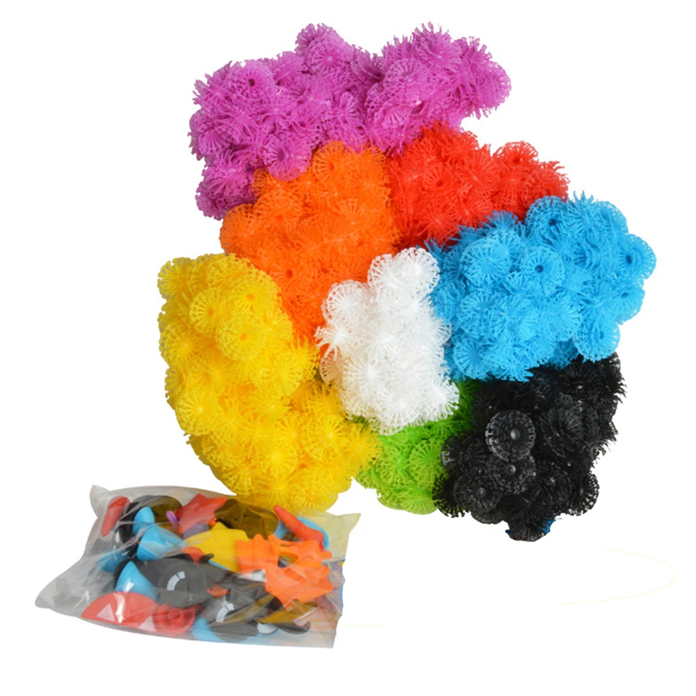 

400 pcs Thorn Ball New Blocks Diy Educational Toy For Kids Diy Blocks Assembling 3D blocks Toys DIY Puff Ball