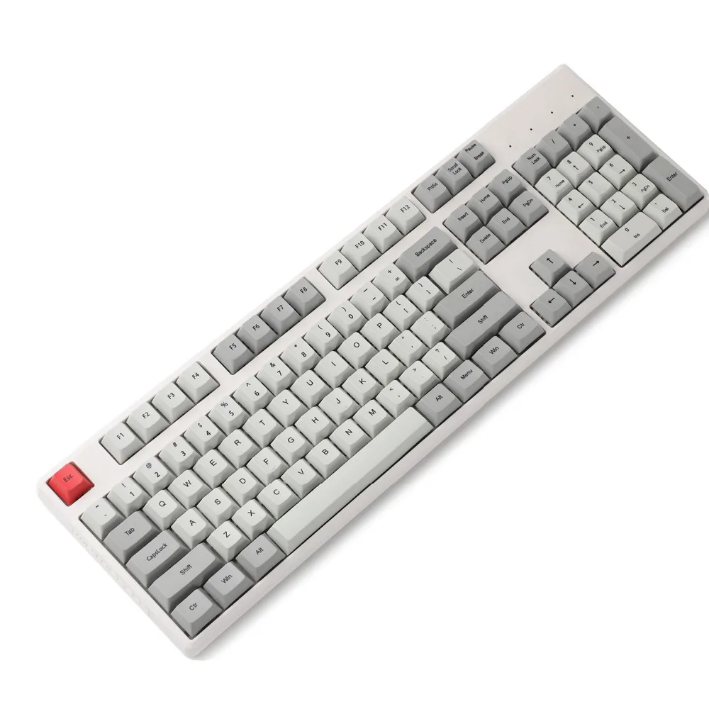 YMDK Вишневый профиль ANSI 61 87 104 краситель-Sub толстый pbt Keyset серый Keycap для Cherry MX Переключатель механический