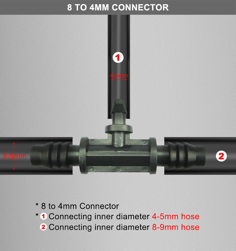 20 шт. Сад капельного полива и орошения 4/7 мм, 8/11 мм тройник соединитель полив Наборы водяной шланг сопла разъем подключения 1/4 ''3/8'' трубы Системы