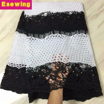 

Nigerian Fashion Laser Cutting Jacquard Fabric African Embroidery Lace Fabric For Party 2018 Origin Swiss Guipure Cord Lace