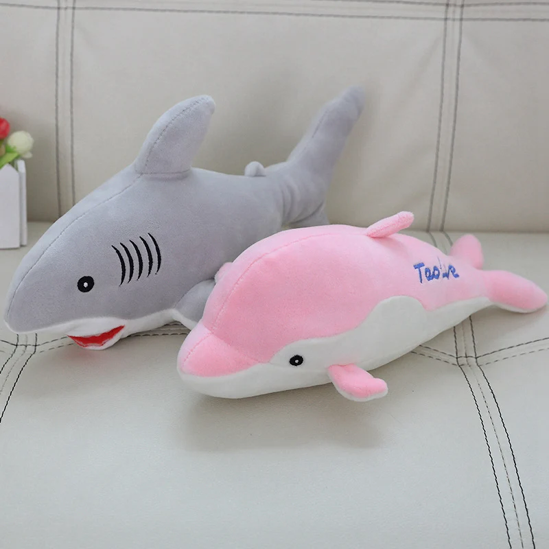 30 см Милая пуховая хлопковая плюшевая игрушка «Акула» Kawaii чучело дельфина животные детские игрушки для детей подарок на день рождения кукла