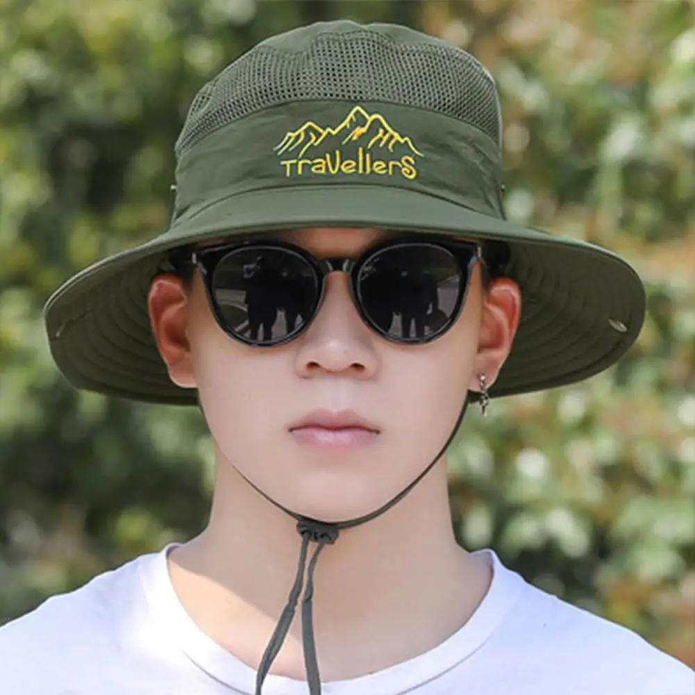 HobbyLane Men Outdoor Fishing Mountaineering Hat Summer Sun Hat Fisherman Hat - Цвет: ArmyGreen