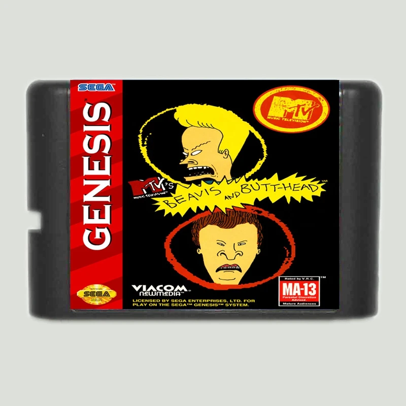 Beavis and Butt Head 16 Bit Mega Drive font b Game b font Card For Sega