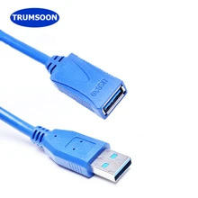 

TRUMSOON USB3.0 Extension Cable USB Data Cable Extender Cord Extension High Speed Line for HDD PC Mouse U Disk
