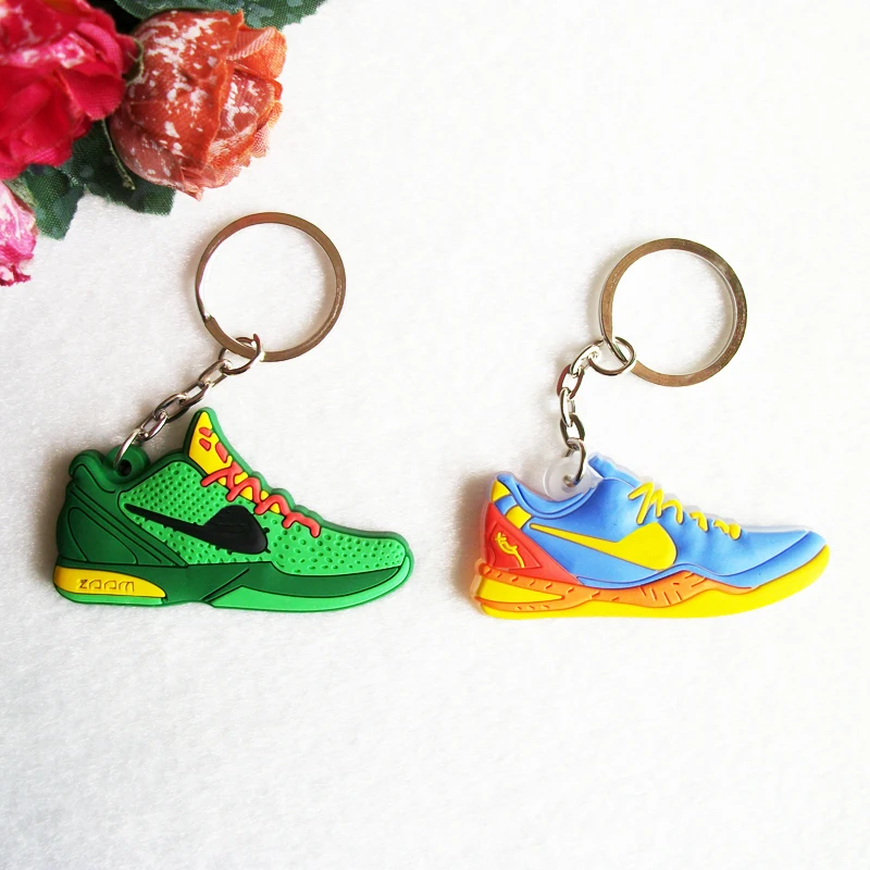 

Mini Silicone Sneaker Green Snake Black Mamba Bryant KD 6 Keychain Key Chain Shoes Car Key Holder Woman Men Bag Charm Key Rings