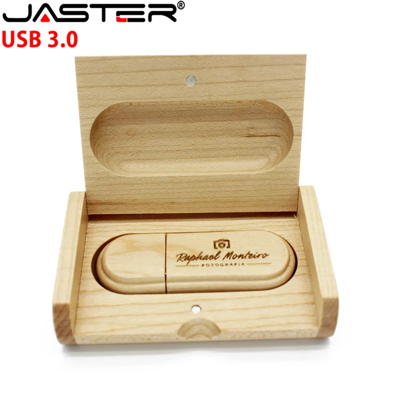 JASTER USB 3,0 креативный Деревянный usb+ коробка Флешка 4Гб 16Гб 32Гб 64Гб usb флеш-накопитель объемная карта памяти свадебный подарок