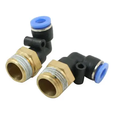 16mm Male Thread 6mm Tube Air Pneumatic Right Angle Quick Coupler 2Pcs | Обустройство дома