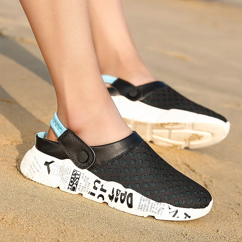 Allwesome Croc Shoes Men Summer Massage Clogs Beach Sandals Slippers Flip Flops Comfotrtable Shoes Zapatos De Hombre Big Size