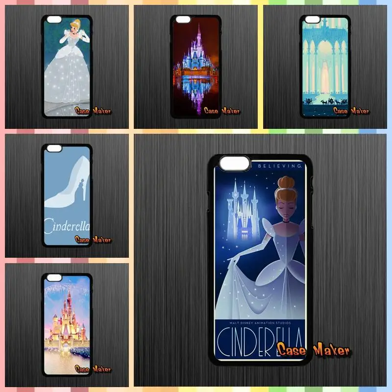 lovely princess cartoon cinderella castle case for iphone x 4 4s 5