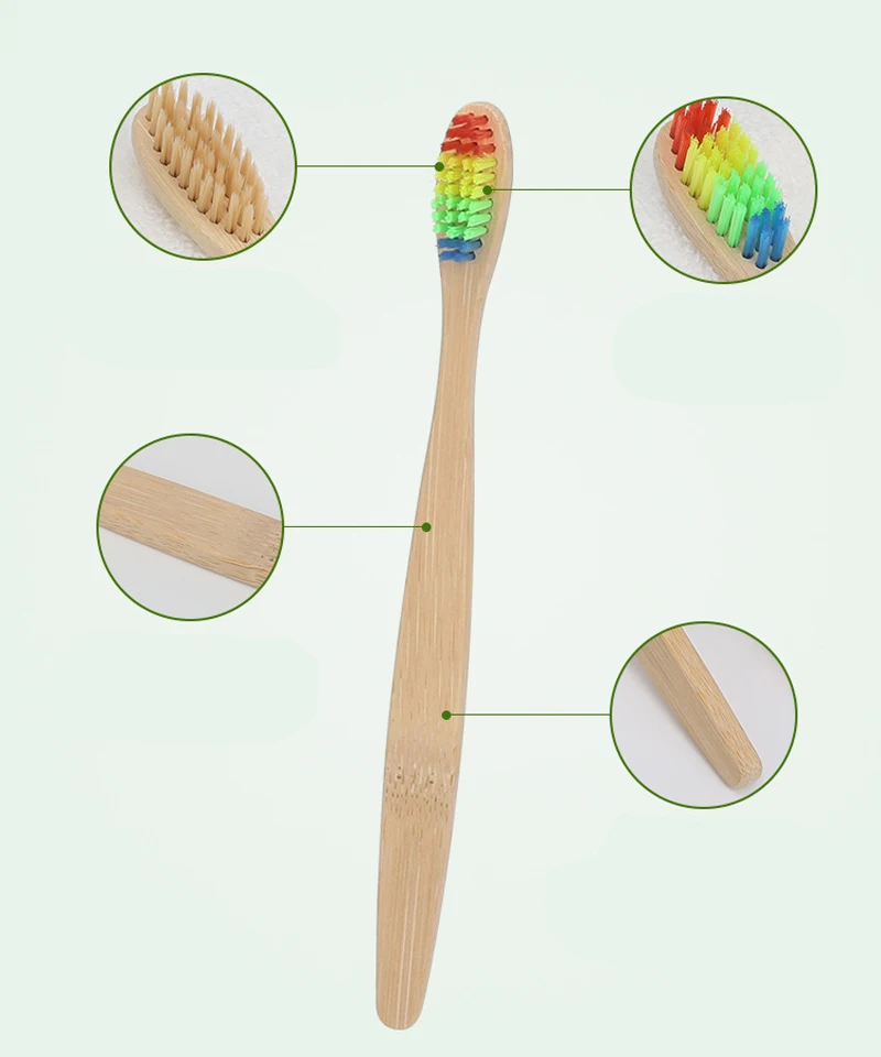 1 шт окружающей среды натуральная бамбуковая ручка Зубная щётка для взрослых мягкой щетиной уход за полостью рта зуб отбеливающий