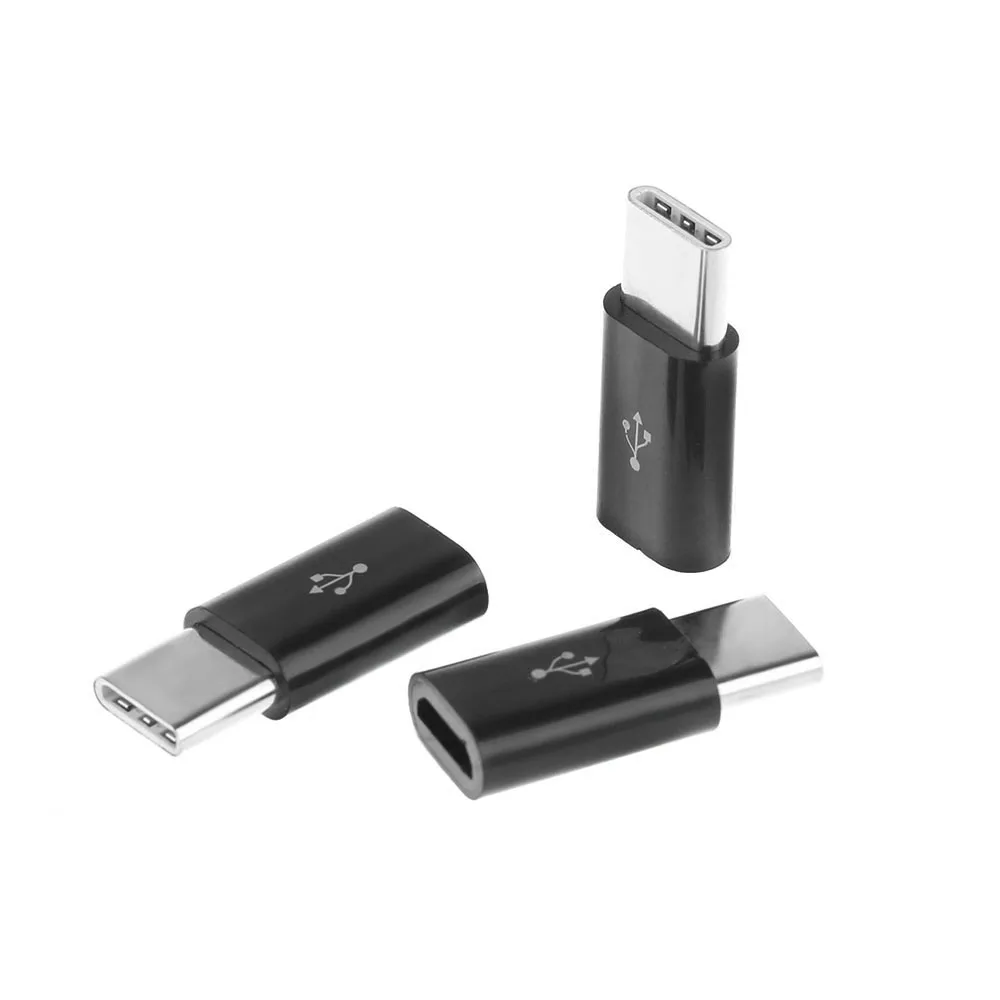 

2 Pcs New Useful Black White Micro USB 3.1 Type C Male To Micro USB 2.0 5 Pin Female Data Adapter Converter For Oneplus 3/Tablet