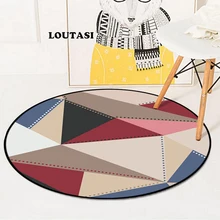 LOUTASI Nordic геометрический круглый ковер салон Гостиная коврики стул ребенка ползать коврик дверной коврик кафе Гостиная коврик