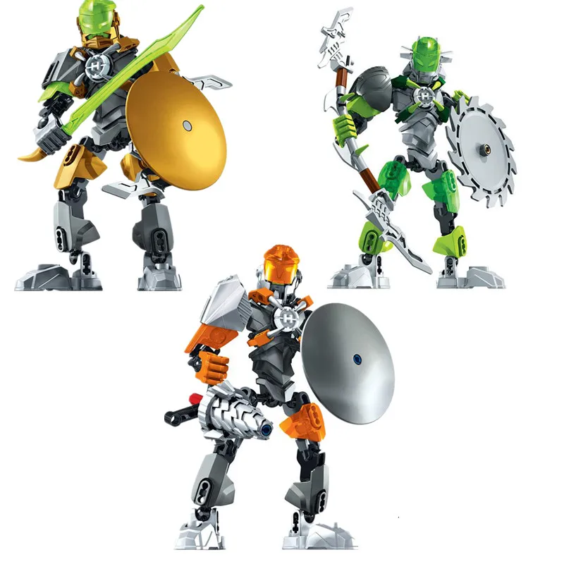 

Bionicle Hero Factory Rocka Bulk Breez Model Building Blocks assembly robot Children Toys Compatible with Lego