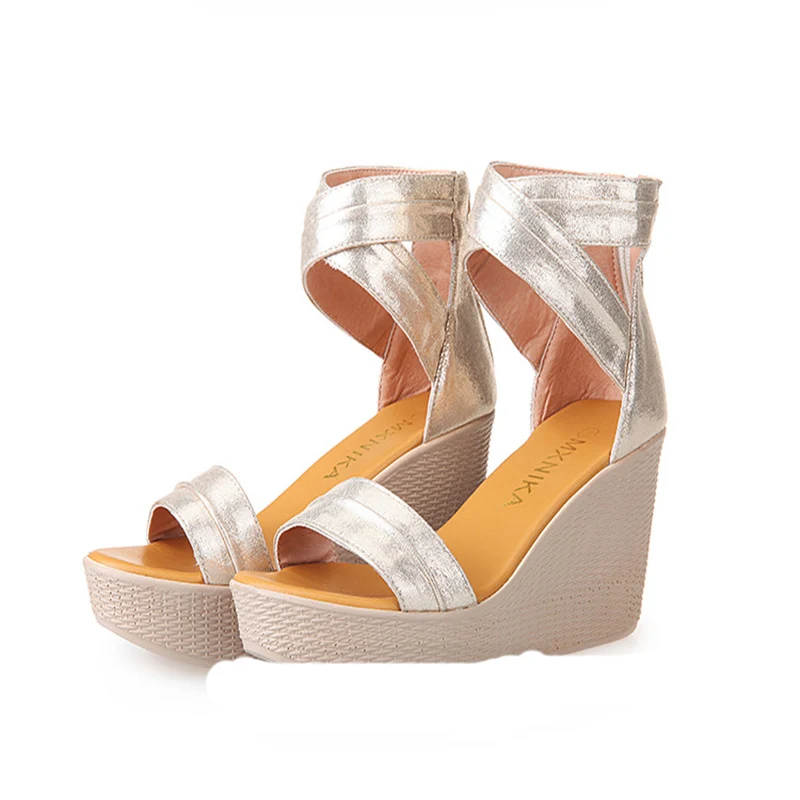 

2019 New Wedge Sandals Female Summer Ssponge Cake Thick Platform Waterproof High-heeled Shoes Casual Fashion Sandals Women