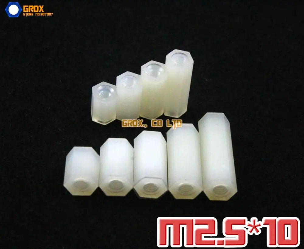 

150 Pieces Nylon M2.5 x 10mm Female PCB Motherboard Standoff Spacer