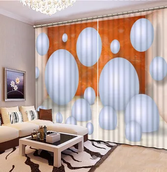 

Creative Ball Bedroom Curtains 3D Printing Curtains For Living room Sheer Curtains For Kids Room Customized Drapes