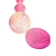 Лист цветок воск печать штамп, конверт печать DIY уплотнение воск штамп винтажный пользовательский дизайнерский брелок набор деревянная металлическая ручка деко набор воск