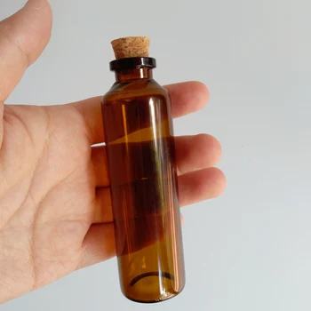 

50ml glass vials with cork bottle brown glass wishing jars DIY Home crafts amber Essential oil bottle 30*100mm 30pcs/lot