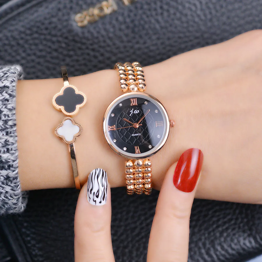 Модные JW Брендовые женские роскошные жемчужный браслет золотые кварцевые часы с бриллиантами дамские подарки студенческие наручные часы relojes mujer