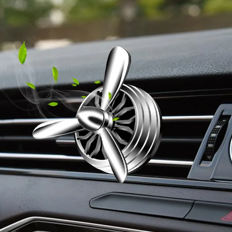 

Car Perfume Air Freshener Diffuser Air Force 3 Propeller Shape Air Freshener Vent Clip Essential Oil Diffuse Car Styling #YL1