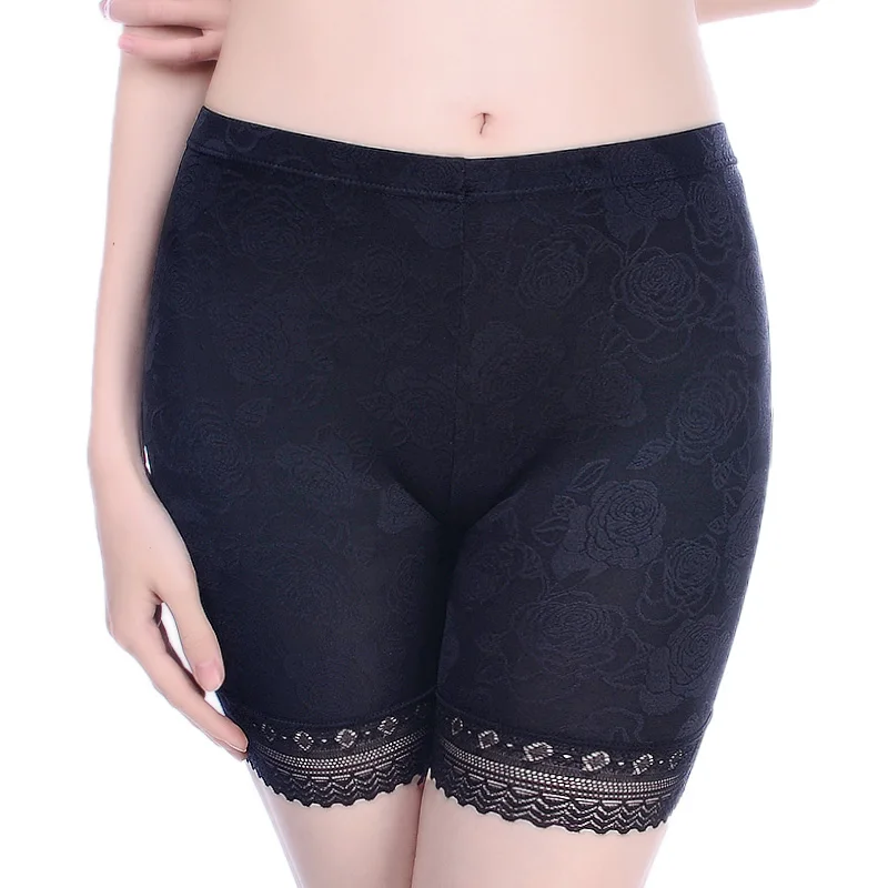 

Lace Safety Short Panties Women Under Skirts Boyshorts Underwear Panties Seamless Big Size Female Everyday Safety Boxer